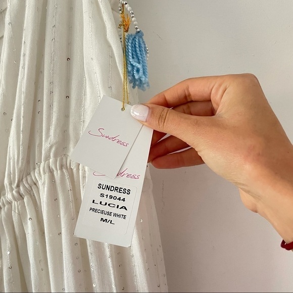 NWT Sundress Lucia Maxi Dress in Precieuse White - Picture 11 of 13